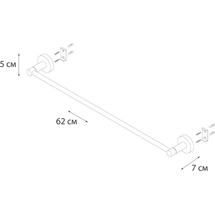 Полотенцедержатель Fixsen Modern FX-51501, сатин - фото 3