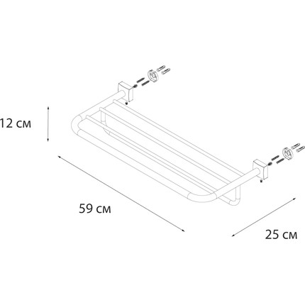 Полка для полотенец Fixsen Kvadro FX-61315 - фото 3