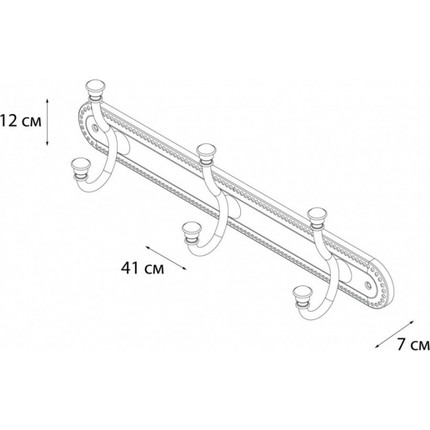 Набор крючков Fixsen Alfa GR-9505-3, цвет античная латунь - фото 2