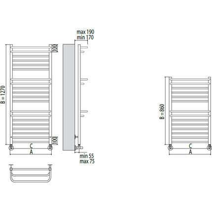 Полотенцесушитель водяной Terminus Орион П20 500х1270 мм 4620768888595 - фото 4