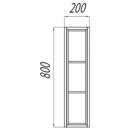 Модуль подвесной открытый Акватон Брук 20 см 1A200903BCDL0, белый/дуб латте - фото 3