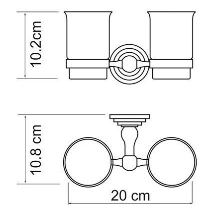 Стакан двойной для зубных щеток WasserKraft Ammer K-7028D - фото 4