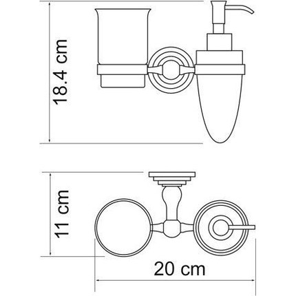 Дозатор для жидкого мыла со стаканом WasserKraft Ammer K-7089 - фото 4