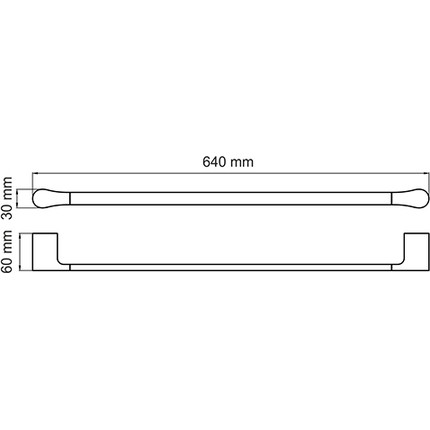 Полотенцедержатель WasserKraft Elbe K-7230, цвет чёрный - фото, картинка 4 Полотенцедержатель WasserKraft Elbe K-7230, цвет чёрный - фото 4