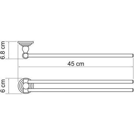 Полотенцедержатель WasserKraft Isar K-7331, цвет тёмная бронза - фото 4