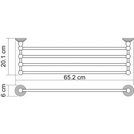 Полка для полотенец WasserKraft Isar K-7311, цвет тёмная бронза - фото 4