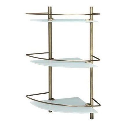 Полка стеклянная WasserKraft Exter K-3533 30 см, цвет светлая бронза - фото, картинка  Полка стеклянная WasserKraft Exter K-3533 30 см, цвет светлая бронза - фото