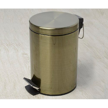 Ведро для мусора с педалью WasserKraft Exter K-645, цвет светлая бронза - фото 2