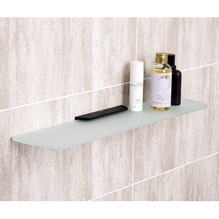 Стеклянная полка WasserKraft Elbe K-7224 55 см, цвет чёрный - фото 2