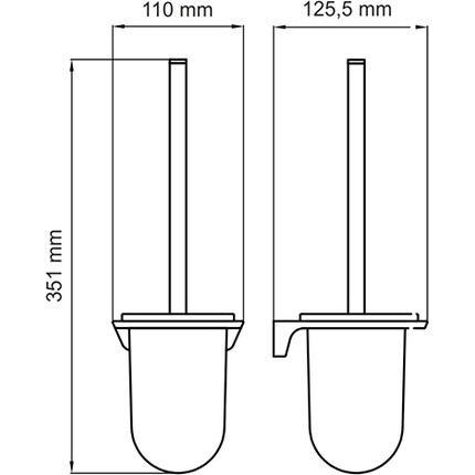 Ёршик для унитаза WasserKraft Elbe K-7227, цвет чёрный - фото 4