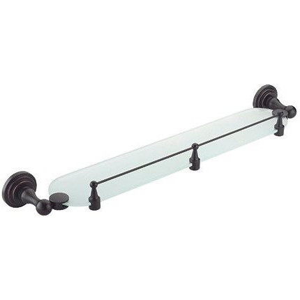 Полка стеклянная WasserKraft Isar K-7344 60 см, цвет тёмная бронза - фото 