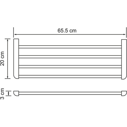 Полка для полотенец WasserKraft Kammel K-8311 - фото 4