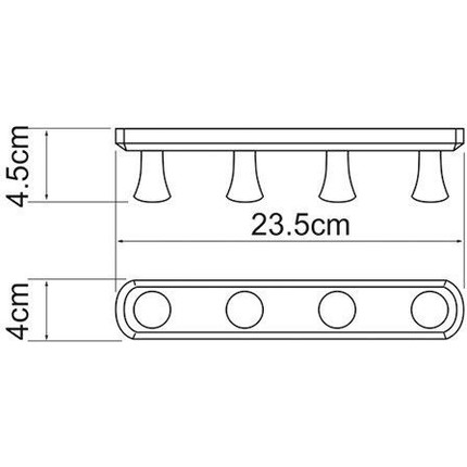 Набор крючков WasserKraft Exter K-1094, цвет светлая бронза - фото 4