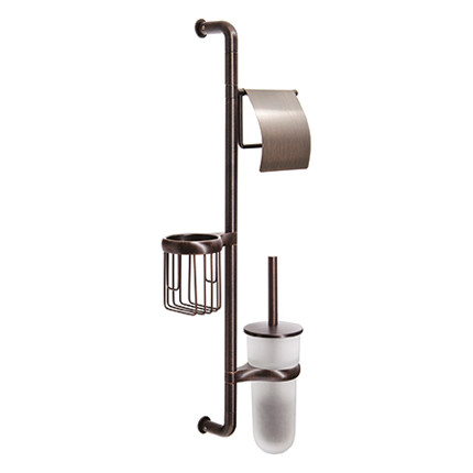 Стойка с держателем и ёршиком WasserKraft Isar K-1468, цвет тёмная бронза - фото 