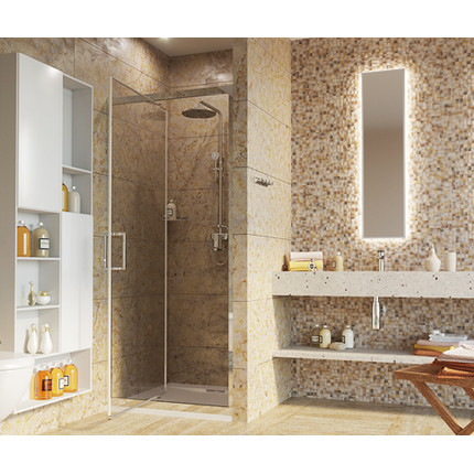 Душевая дверь WasserKraft Salm 90 см 27I04, хром/прозрачное - фото 4