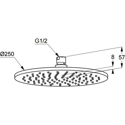 Верхний душ Kludi A-QA 6432505-00, латунь 250 мм - фото 2