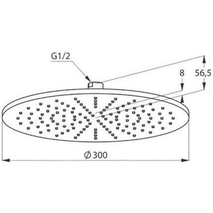 Верхний душ Kludi A-QA 6433005-00, латунь 300 мм - фото 2