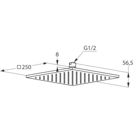 Верхний душ Kludi A-QA 6442591-00, латунь 250х250 мм, белый - фото 2