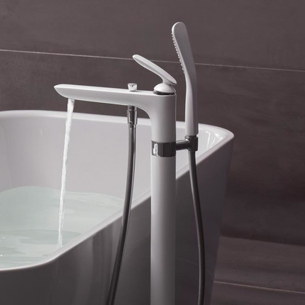 Смеситель для ванны Kludi Balance 525909175, белый - фото 4