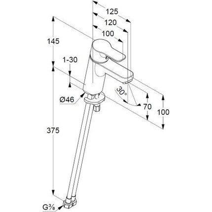 Смеситель для раковины Kludi Pure&Easy 70 мм 370289165, белый - фото 7