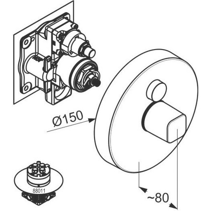 Смеситель для душа Kludi Push 386020538 - фото 2