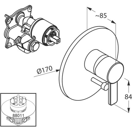 Смеситель для ванны Kludi Zenta 386500575 - фото 4