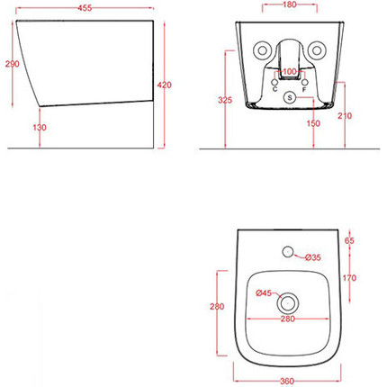 Биде подвесное ArtCeram A16 Mini ASB003 01 00 bi*1 - фото 5