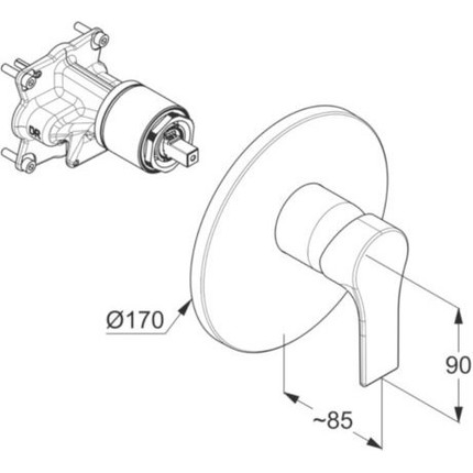 Смеситель для душа Kludi Zenta SL 486550565 - фото 2