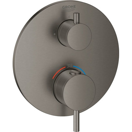 Смеситель для ванны с термостатом Grohe Atrio New Classic 24134AL3, графит - фото 