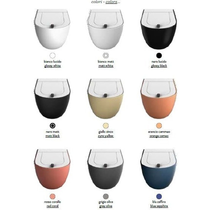 Унитаз подвесной безободковый ArtCeram The One THV001 14 00 rosso corallo, Цвет производителя: коричневый - фото 3