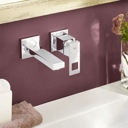 Смеситель для раковины настенный Grohe Eurocube 19895000 - фото, картинка 4 Смеситель для раковины настенный Grohe Eurocube 19895000 - фото 4