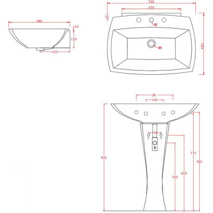 Раковина подвесная ArtCeram Jazz 70 см JZL004 01 00/ JZ17bi*1 - фото 2