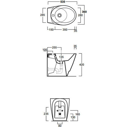 Биде напольное Simas Bohemien BO04bi*1 - фото 6