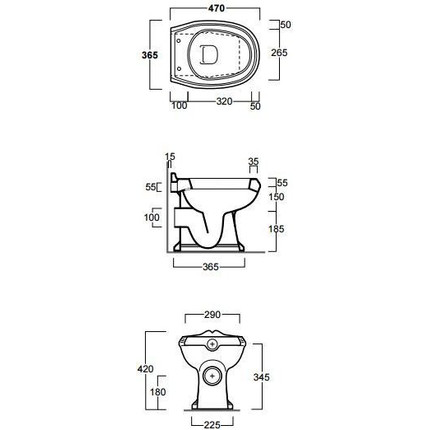 Унитаз приставной слив вертикальный Simas Arcade AR801bi - фото 5