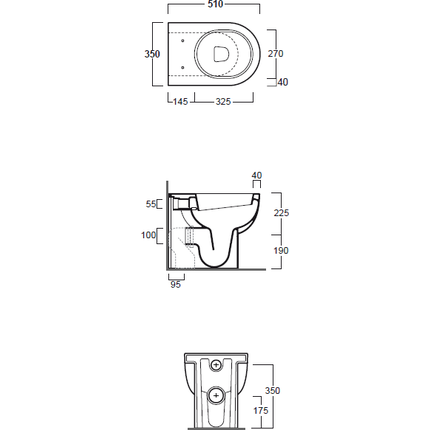 Унитаз приставной Simas E-Line EL01bi - фото 4