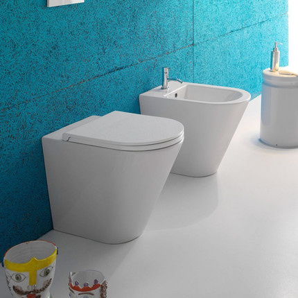 Унитаз приставной Globo Forty3 FO002.BI, глубина 520 мм - фото 3