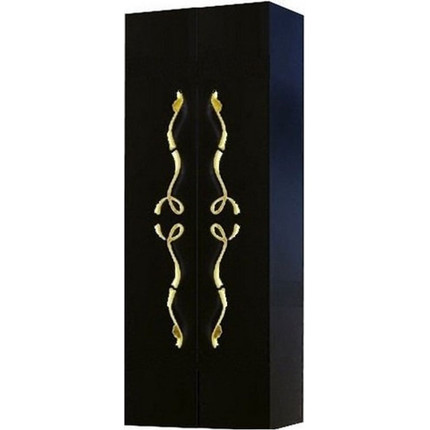 Пенал подвесной Aqwella Clarberg Due amanti 50 см Due.05.05/BLK/GL, черный, (ручки золото) - фото 