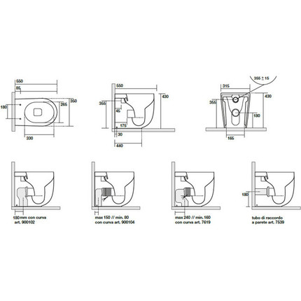 Унитаз приставной безободковый Kerasan Nolita 531831, черный - фото 3