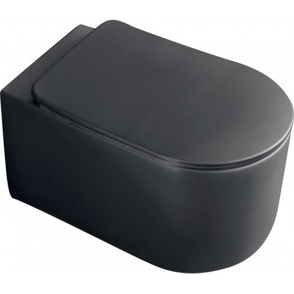 Унитаз подвесной безободковый Kerasan Nolita 531431, черный - фото, картинка  Унитаз подвесной безободковый Kerasan Nolita 531431, черный - фото