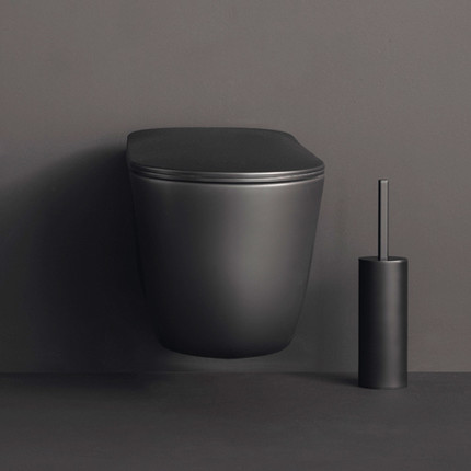 Унитаз подвесной безободковый Kerasan Nolita 531431, черный - фото, картинка 3 Унитаз подвесной безободковый Kerasan Nolita 531431, черный - фото 3