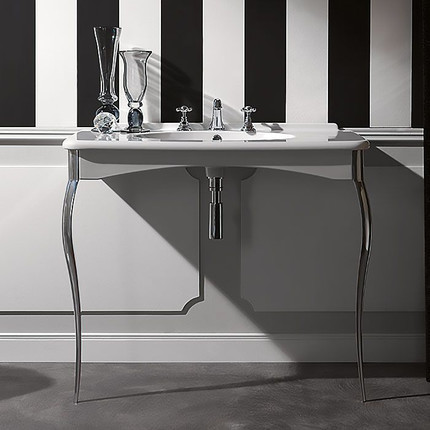 Раковина на ножках Kerasan Retro 100 см 1049K0 bi*1 cr legs - фото 