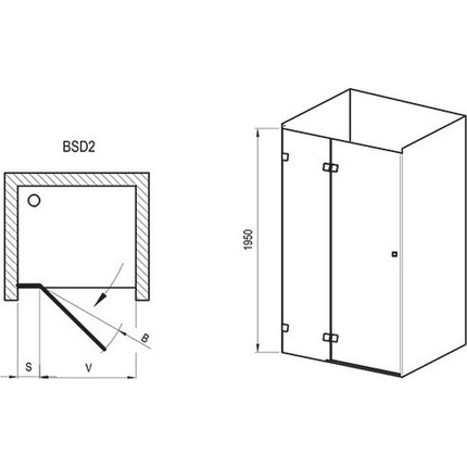 Душевая дверь Ravak Brilliant BSD2 100 см 0UPAAA00Z1 R хром/прозрачное - фото 8