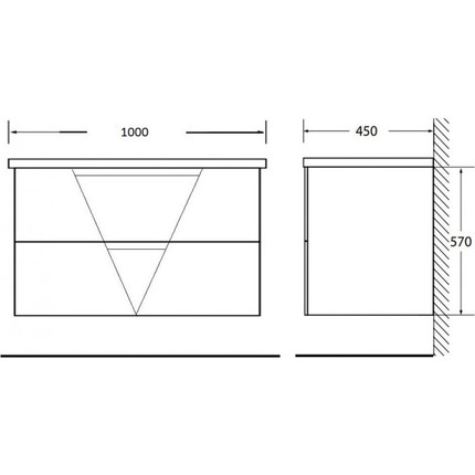 Тумба подвесная с раковиной BelBagno VITTORIA-1000-2C-SO-BL 100 см, белый - фото 9