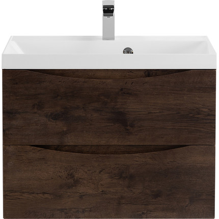 Тумба подвесная с раковиной BelBagno MARINO-700-2C-SO-RW-P 70 см, Rovere Moro - фото, картинка  Тумба подвесная с раковиной BelBagno MARINO-700-2C-SO-RW-P 70 см, Rovere Moro - фото