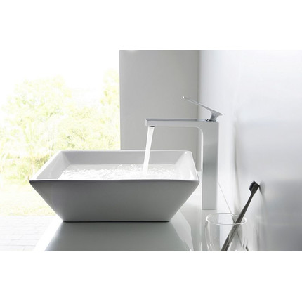 Смеситель для раковины высокий Timo Torne 4311/00-16F, хром/белый - фото, картинка 4 Смеситель для раковины высокий Timo Torne 4311/00-16F, хром/белый - фото 4