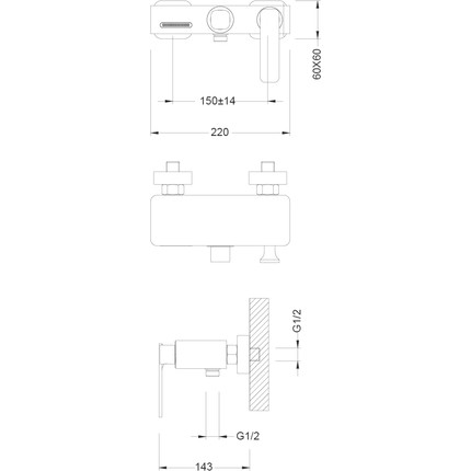 Смеситель для ванны Timo Torne 4314/03Y, черный - фото 8