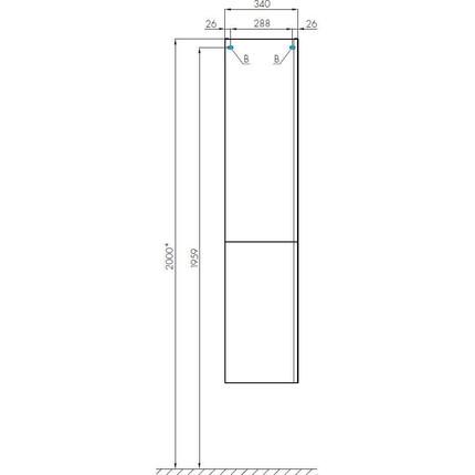Пенал подвесной Акватон Беверли 34 см 1A235403BV01L, белый - фото 7