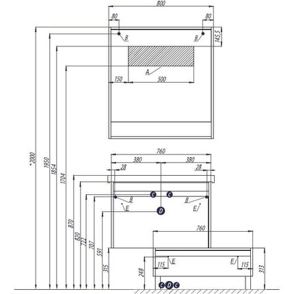 Комод напольный Акватон Капри 80 см 1A231103KP010, белый - фото 4