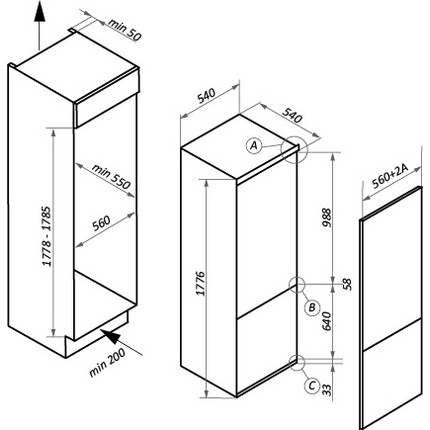 Встраиваемый двухкамерный холодильник Maunfeld MBF177SW - фото 10