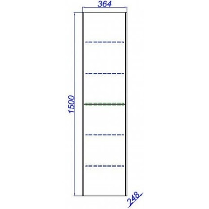 Пенал подвесной Aqwella 5 Stars Mobi 35 см MOB0535W/MOB0735W, белый - фото 4